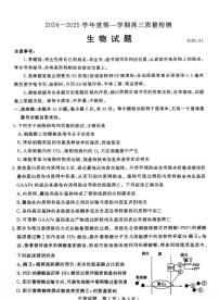 山东省济宁市2025届高三上学期1月期末考试-生物试题+答案