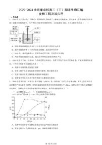 2022-2024北京重点校高二（下）期末真题生物汇编：发酵工程及其应用