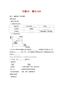 专题07 酶与ATP-【提分讲练】最新高考生物二轮复习专题解读和分层练习