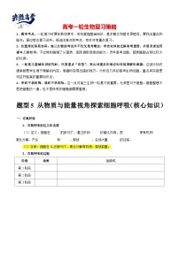 题型5 从物质与能量视角探索光合作用（核心知识）-【精讲精练】最新高考生物二轮题型复习讲练