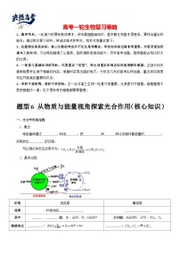 题型6 从物质与能量视角探索光合作用（核心知识）-【精讲精练】最新高考生物二轮题型复习讲练