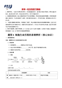 题型8 细胞生命历程的易错辨析（核心知识）-【精讲精练】最新高考生物二轮题型复习讲练