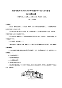 湖北省随州市2025届高三上学期1月期末联考生物试卷（Word版附解析）