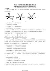 2022-2024全国高考真题生物汇编：种群基因组成的变化与物种的形成