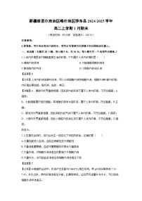 新疆维吾尔自治区喀什地区莎车县2024-2025学年高二上学期1月期末生物试题（解析版）