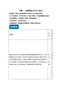 专题01细胞概述及其分子组成-备战2025年高考生物真题题源解密（新高考通用）