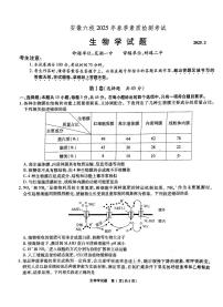 安徽省六校联考2025届高三下学期2月开学考-生物试题+答案