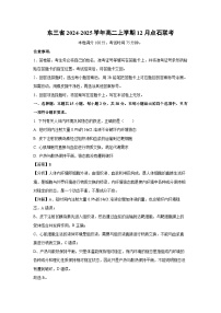 2024-2025学年东三省高二上学期12月点石联考生物试卷（解析版）