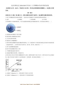 2024～2025学年北京市顺义区高三上期末考试生物试卷(含答案)