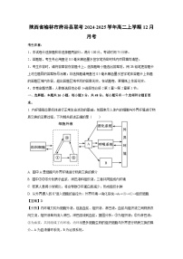 陕西省榆林市府谷县联考2024-2025学年高二上学期12月月考生物试题（解析版）