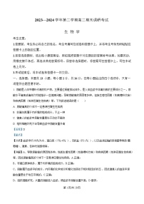 河南省平顶山市2023-2024学年高二下学期期末考试生物试题（Word版附解析）