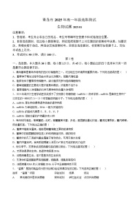 山东省青岛市2024-2025学年高一上学期期末考试生物试卷（Word版附答案）