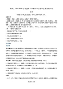 广东省汕头市潮阳区2024-2025学年高一上学期期末考试生物试卷（Word版附解析）