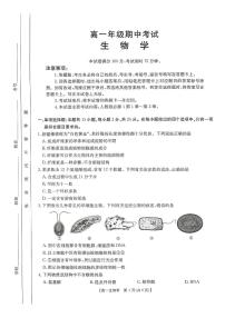 河北省唐山市重点高中2024-2025学年高一上学期11月期中考试生物试题含答案