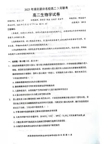 湖北省部分名校2024-2025学年高二下学期3月联考生物试卷（PDF版附解析）