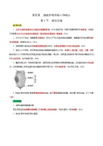 第4章 细胞的物质输入和输出-【晨读晚默】备战2025年高考生物必背知识清单