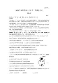 2024届广东省深圳市高三一模试卷(3月)-生物试题（含答案）