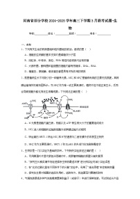 河南省部分学校2024-2025学年高三下学期3月联考生物试题（无答案解析）