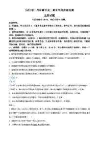 山东省济南市2024-2025学年高三上学期1月期末考试生物试卷（Word版附解析）