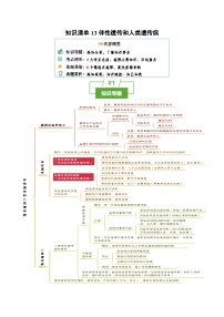 知识清单13 伴性遗传和人类遗传病（4大考点 6个易错点）-2025年高考生物一轮复习知识清单