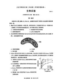 2025北京朝阳高三一模生物试题及答案
