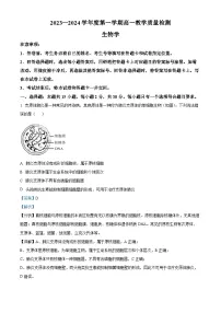 山东省淄博市2023-2024学年高一上学期期末教学质量检测生物试题 含解析