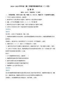 江苏省镇江市2024-2025学年高三下学期期初质量监测生物试卷（Word版附解析）