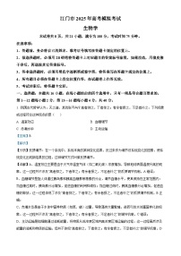 广东省江门市2025届高三下学期一模生物试题 含解析