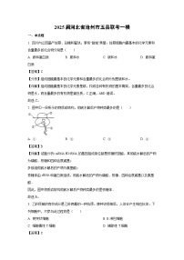 2025届河北省沧州市五县联考高考一模生物试卷（解析版）