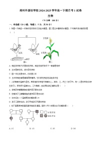 河南省郑州外国语学校2024-2025学年高一下学期第一次月考生物试卷