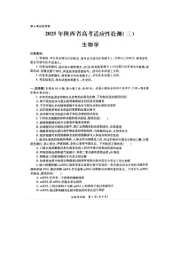陕西省2025届高考适应性检测（三）考试生物试卷含答案