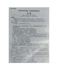 河北省2023-2024学年高三上学期1月期末质量检测考试 生物试卷（含答案）