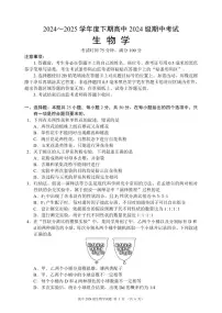 四川省成都市蓉城名校联盟2024-2025学年高一下学期期中考试生物试题（PDF版附答案）