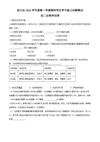 上海市虹口区2022-2023学年高三上学期期终学生学习能力诊断测试生物学试卷（一模）附解析