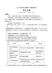 2025年高考第二次模拟考试卷：生物（海南卷）（考试版）