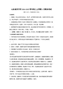山东省济宁市2024-2025学年高二上学期1月期末考试生物试卷（解析版）