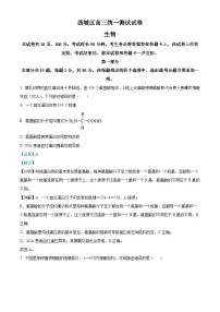 北京市西城区2025届高三下学期4月一模生物试卷（Word版附解析）