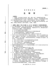 山东省潍坊市2025届高三高考模拟考试生物试题（含答案）