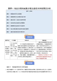备战2025年高考生物抢押秘籍(山东专用)押题04有丝分裂和减数分裂及染色体异常情况分析(学生版+解析)练习