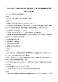 2024-2025学年湖北省武汉市武昌区高二生物下学期期末质量检测试卷（附答案）