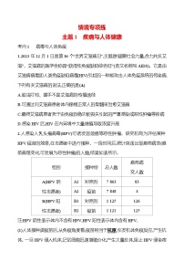 2025版高考生物热点题型与考点专练主题1疾病与人体健康试题（Word版附答案）