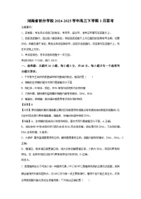 河南省部分学校2024-2025学年高三下学期3月联考生物（解析版）