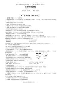 四川省内江市第六中学2024-2025学年高一上学期第一次月考生物试卷+