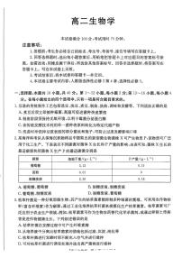 广东省佛山市H7联盟2024-2025学年高二下学期5月联考生物试卷（PDF版附答案）