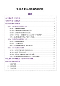 高考生物一轮复习讲练测第19讲 DNA是主要的遗传物质（讲义）（2份，原卷版+解析版）