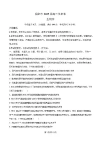 湖南省岳阳市2025届高三下学期信息卷（一）生物试卷（Word版附解析）