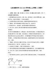 山东省德州市2024-2025学年高二上学期11月期中五校联考生物试卷（解析版）