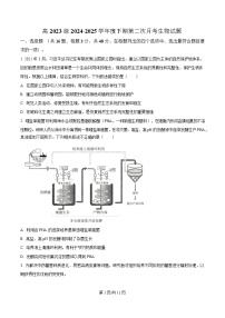四川省广安中学2024-2025学年高二下学期第二次月考生物试卷（Word版附解析）