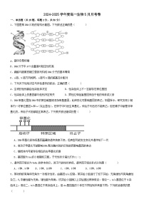 沧州市第二中学2024-2025学年度第二学期高一生物5月月考卷