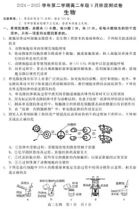 河北省石家庄市等2地2024-2025学年高二下学期6月月考生物试题